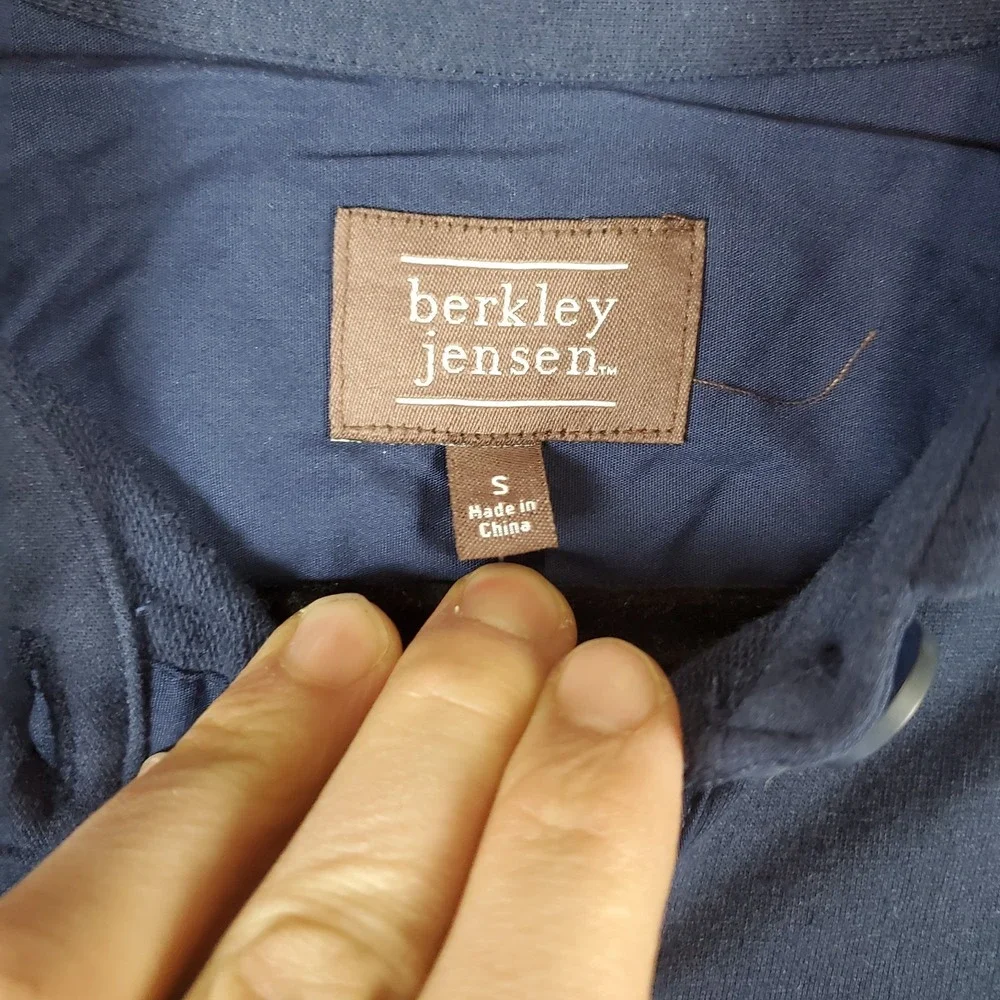 Berkley Jensen Shacket Womens S Oversized Long Sleeve Chest Pockets Button-Up